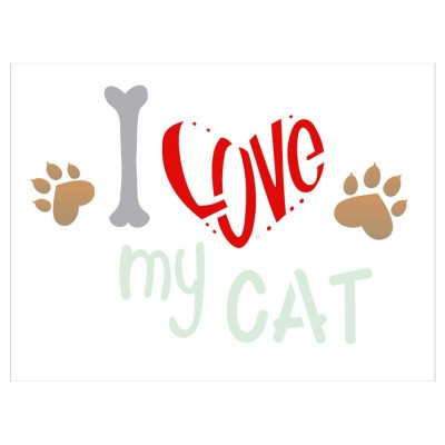 Stencil OPA 2209 Pet I Love My Cat 15X20cm_OPA2209